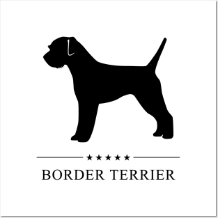 Border Terrier Black Silhouette Posters and Art